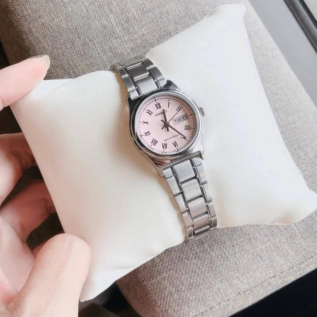 RELOJES CASIO ORIGINAL LTP-V006D-4BUDF PLATEADO | CAS-159