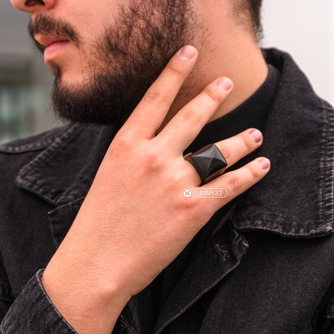 ANILLO PUNTO CUR NEGRO I PLATA I DORADO| RIN-32 I RIN-33 I RIN-34 (5)
