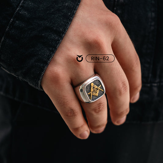 ANILLO TINY MASON PLATEADO | RIN-62 PARA HOMBRES
