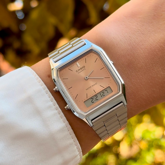 RELOJ CASIO AQ-230A-4AMQY ORIGINAL DORADO | SKU: CAS-114