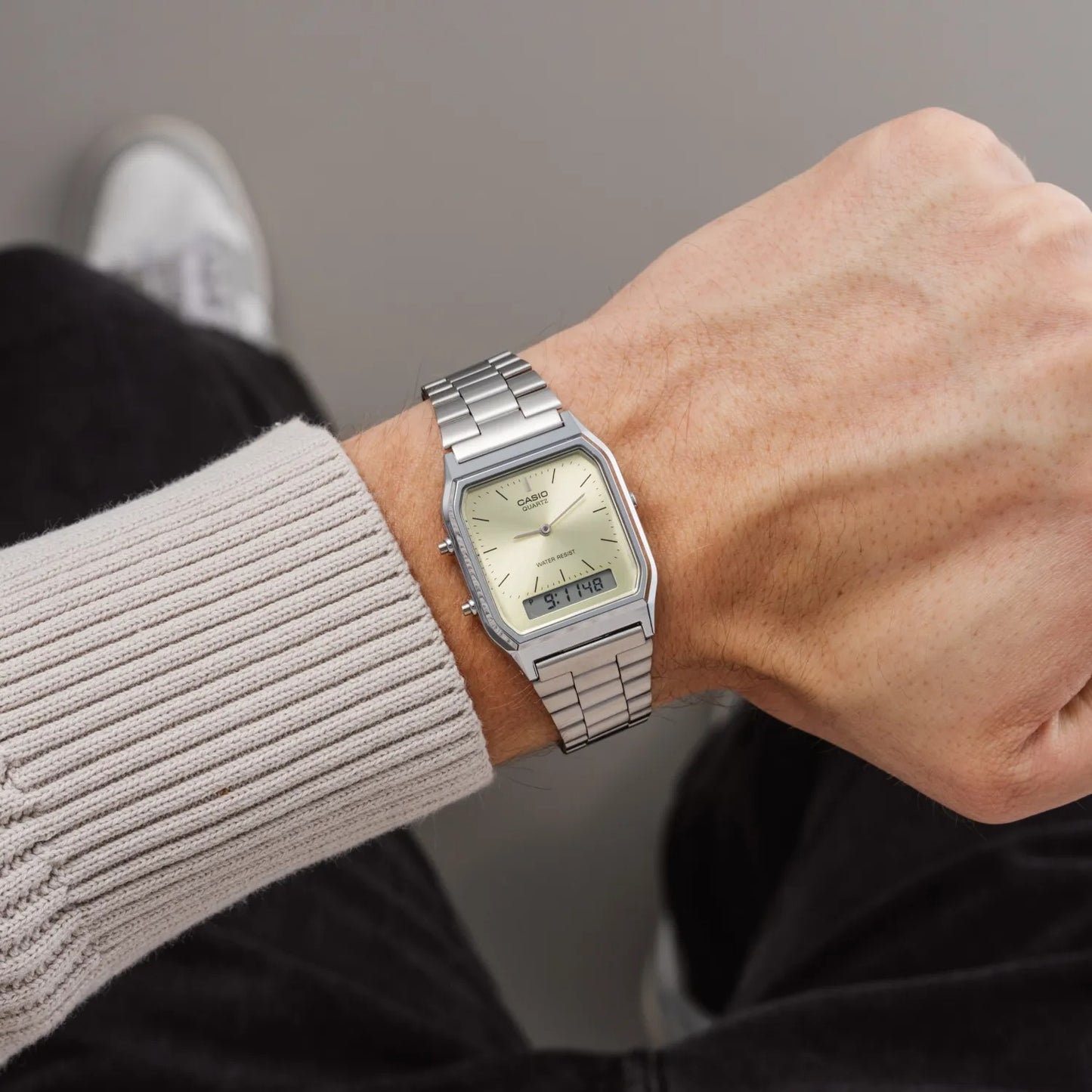 RELOJ CASIO AQ-230A-9AMQYDF ORIGINAL PLATEADO | SKU: CAS-116