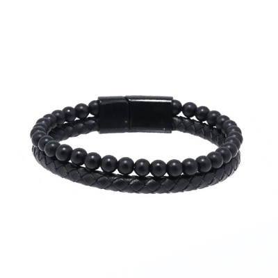 BRAZALETE DE CUERO NEGRO I MARRÓN I ROJO | BRA-26 I BRA-27 I BRA-28