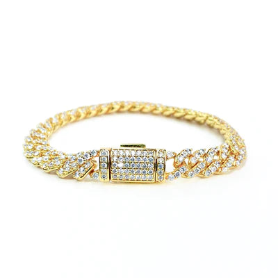 BRAZALETE ICED CUBAN ORO I PLATA | BRA-14 I BRA-15 PARA HOMBRE