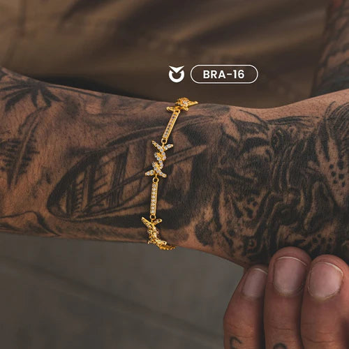 BRAZALETE RHINESTONE ORO - PLATA | BRA-16 I BRA-17