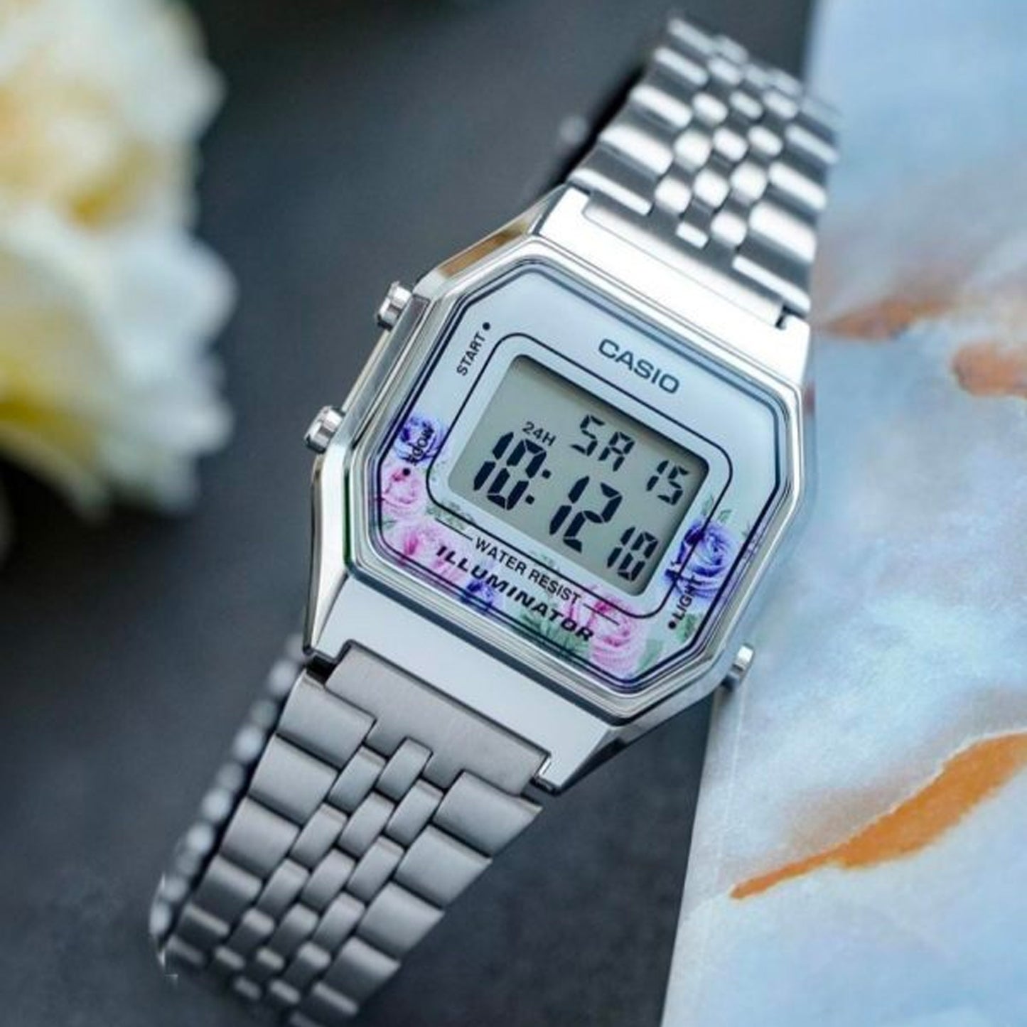 LA680WA-4CDF | RELOJ CASIO ORIGINAL PARA MUJER ACERO DIGITAL | CAS-153