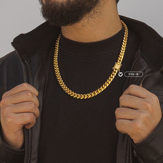 COLLAR URBAN CUBAN LINK PLATA - DORADO | COL-8 I COL-9 (2)