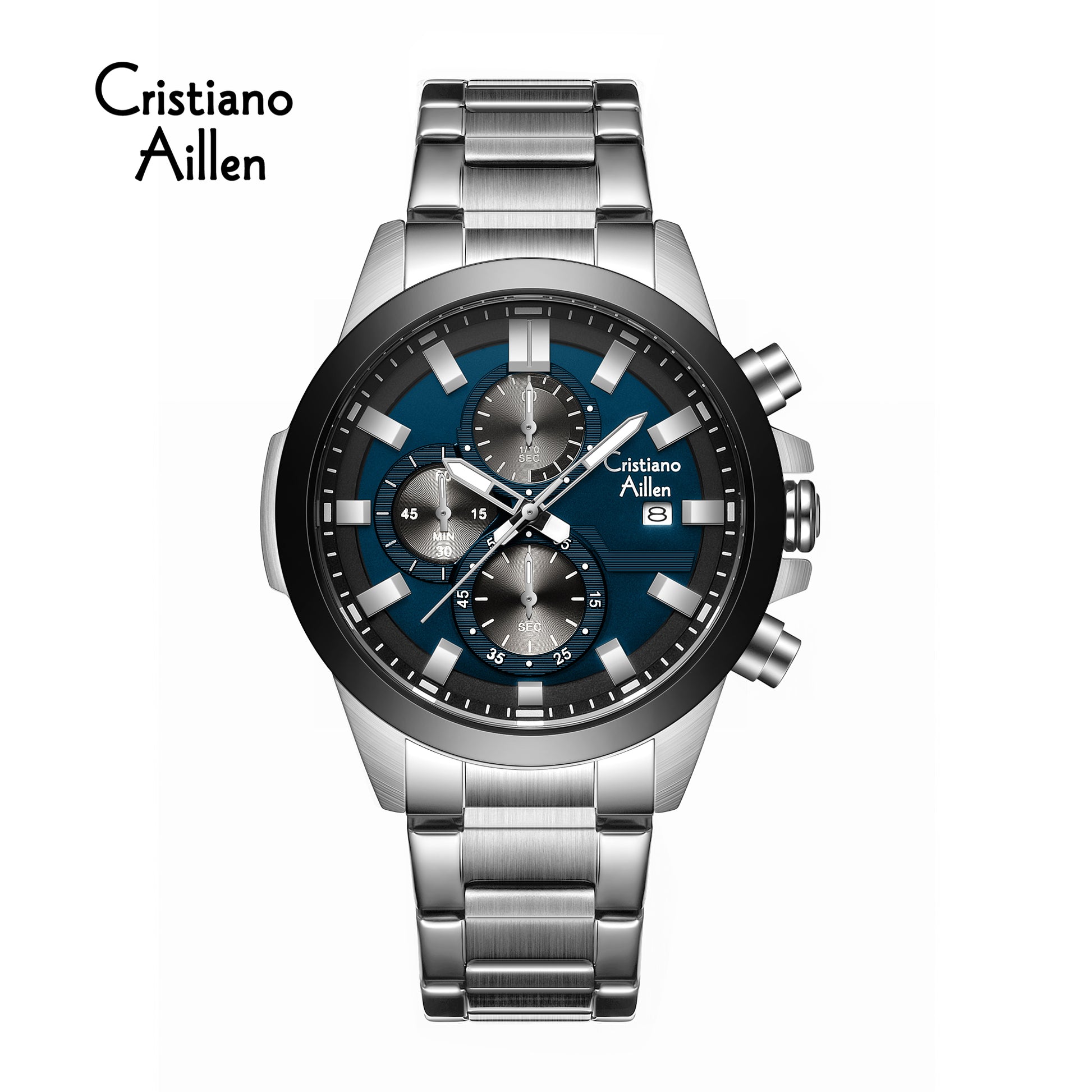 Reloj de Correa de Acero 
Movimiento de cuarzo
Cristiano Aillen 8892
Para hombre