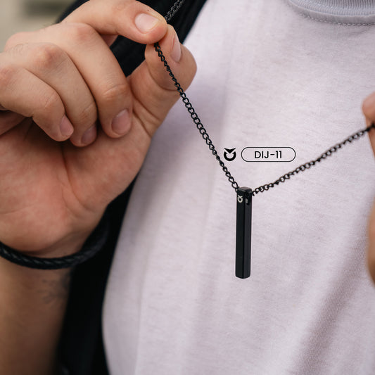 DIJE LEGACY NEGRO | DIJ-11 + COLLAR MINIMAL ¡𝐆𝐑𝐀𝐓𝐈𝐒! PARA HOMBRE