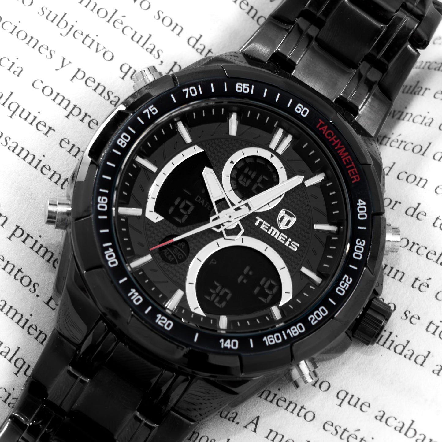 RELOJ TEMEIS ORIGINAL 8113 AZUL NEGRO DORADO AMARILLO PLATEADO | TEM-6, TEM-7, TEM-8, TEM-9, TEM-10