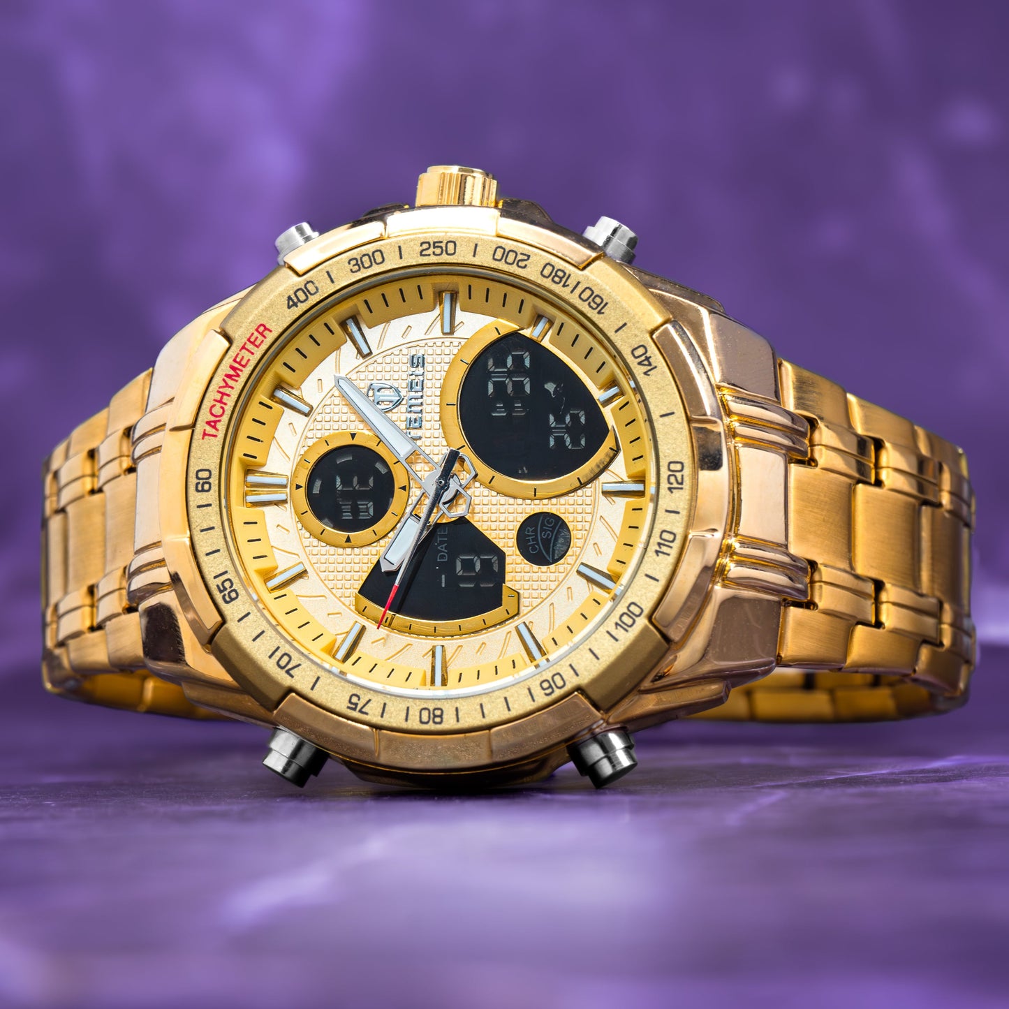 RELOJ TEMEIS ORIGINAL 8113 AZUL NEGRO DORADO AMARILLO PLATEADO | TEM-6, TEM-7, TEM-8, TEM-9, TEM-10