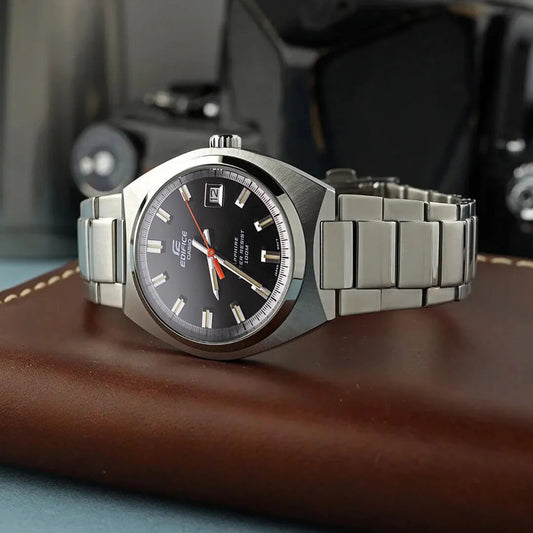 EFB-109D | RELOJ CASIO EDIFICE ORIGINAL ACERO NEGRO AZUL PLATEADO | EDI-OG-19, EDI-OG-20, EDI-OG-21