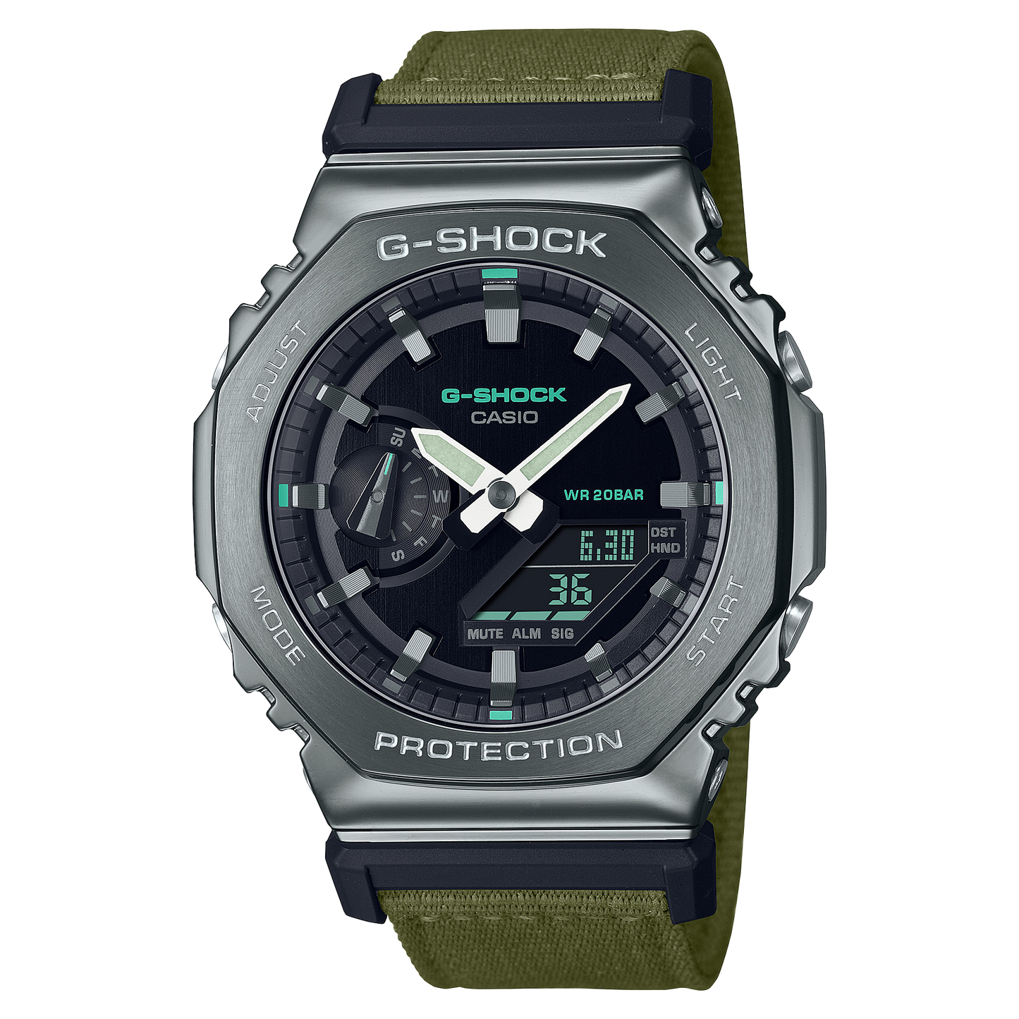 RELOJ G-SHOCK NEGRO - VERDE - BEIGE | G-S-307 | G-S-308 | G-S-327