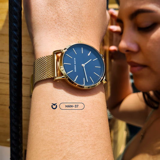 RELOJ HANNAH MARTIN GOLDEN BLACK | HAN-37