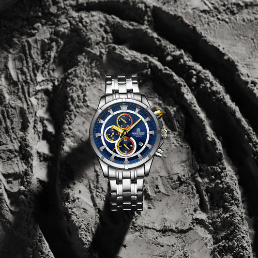 RELOJ NAVIFORCE ACERO NEGRO, PLATEADO | SKU: NAV-97