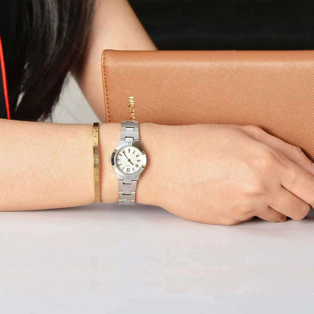LTP-1241 | RELOJ CASIO ORIGINAL DE CCERO PLATEADO | CAS-197