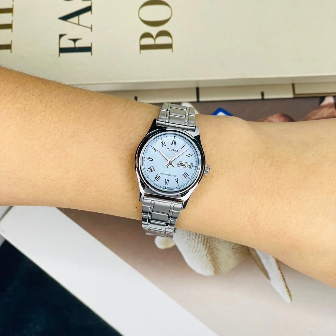 RELOJES CASIO ORIGINAL LTP-V006D-2BUDF PLATEADO | CAS-158