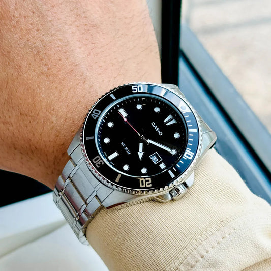 RELOJ CASIO ORIGINAL DE ACERO MDV-107D-1A1VDF | SKU: CAS-249