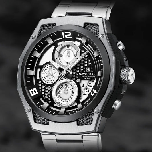 RELOJ NAVIFORCE NF 8051 ORIGINAL ELEGANTEN PLATEADO 8051 | NAV-106