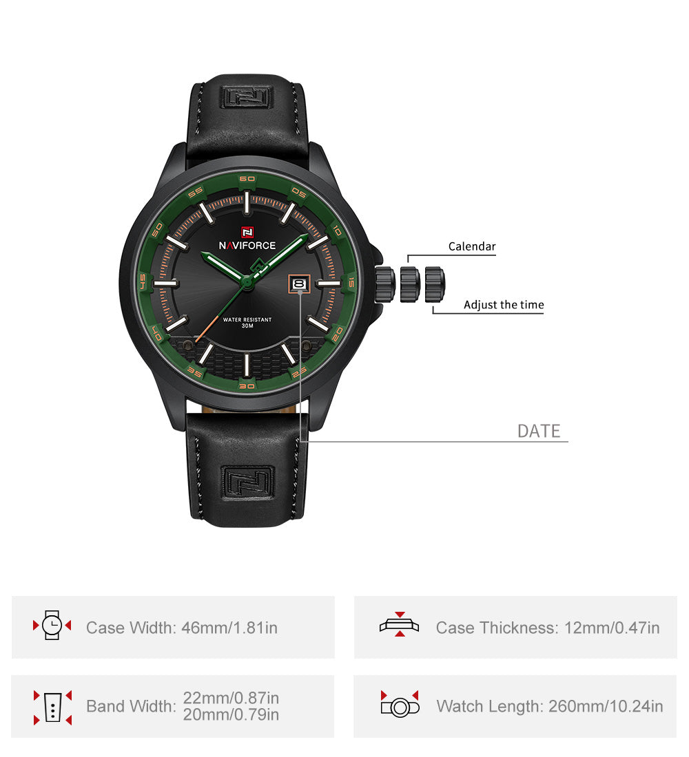 RELOJ NAVIFORCE - DIAL VERDE | SKU: NAV-126