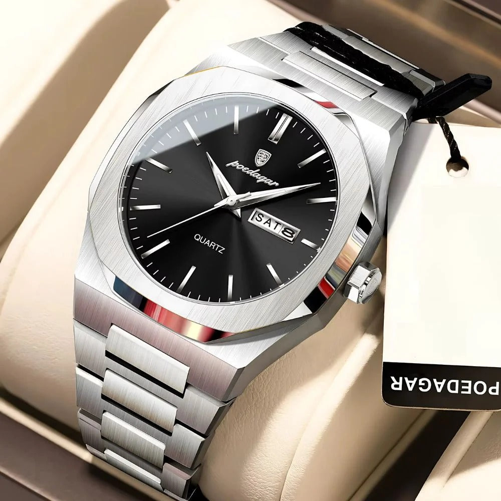 RELOJ POEDAGAR ORIGINAL - ELEGANTE PLATEADO| POE-27