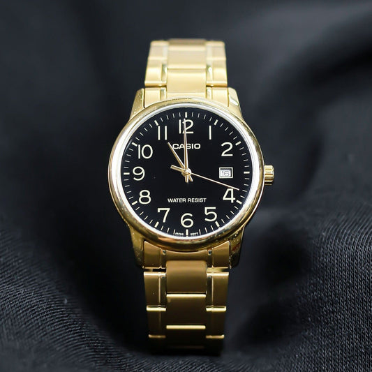 RELOJES CASIO ORIGINAL DORADO MTP-V002G-1B | CAS-19