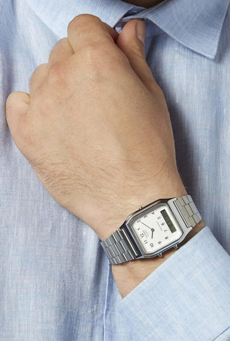 RELOJ CASIO AQ-230A-7B ORIGINAL PLATEADO | SKU: CAS-108