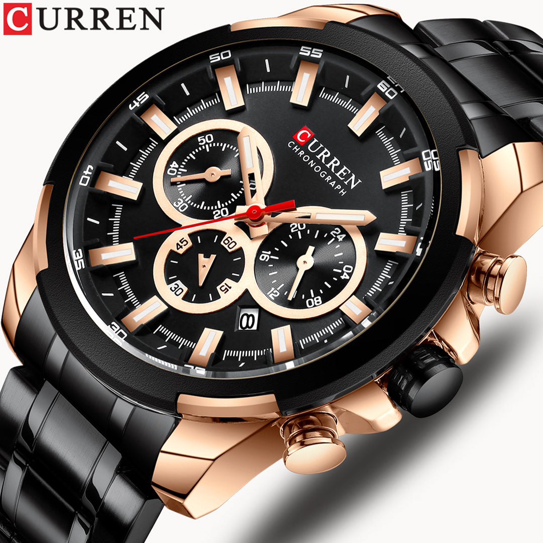 RELOJ CURREN ORIGINAL CASUAL HOMBRE COLOR NEGRO 8355 | CUR-142