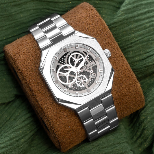 RELOJ DINIMI ORIGINAL 88433 NEGRO PLATEADO | DIN-1, DIN-2, DIN-30 PARA HOMBRE