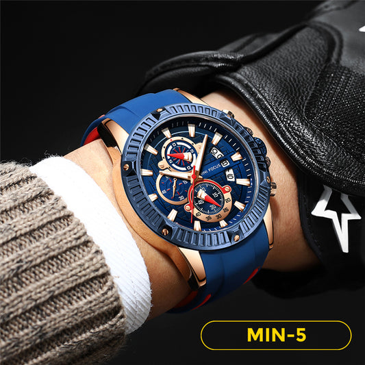 RELOJ MINIFOCUS - DEPORTIVO/CASUAL - AZUL Y ROJO | MIN-5 (2)