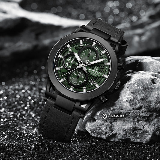 RELOJ NAVIFORCE NF8073 ORIGINAL ELEGANTEN NEGRO Y AZUL | NAV-123, NAV-124, NAV-125 PARA HOMBRE