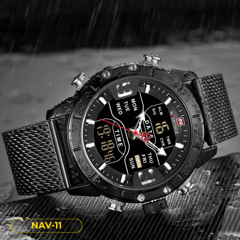 RELOJ NAVIFORCE ORIGINAL CASUAL AZUL Y NEGRO NF9153S | NAV-10 | NAV-11 (5)