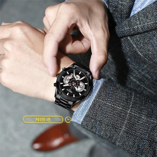 RELOJ NIBOSI ORIGINAL NI2379 - ELEGANTE ACERO NIB-8