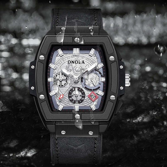 RELOJ ONOLA ORIGINAL CASUAL NEGRO Y TRANSPARENTE ON6819 PARA HOMBRE | ONO-1 | ONO-9 | ONO-12
