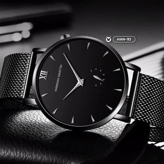 RELOJ ORIGINAL HANNAH MARTIN - ELEGANTE Y CASUAL - NEGRO | HAN-92 | HAN-93 PARA HOMBRE