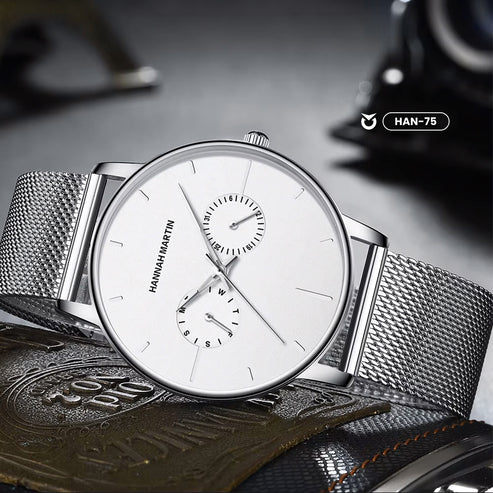 RELOJ ORIGINAL HANNAH MARTIN 150 ELEGANTE Y CASUAL - NEGRO, PLATEADO , GRIS, BLANCO Y MARRON | HAN-73 | HAN-74 | HAN-75 | HAN-76 | HAN-77 | HAN-78