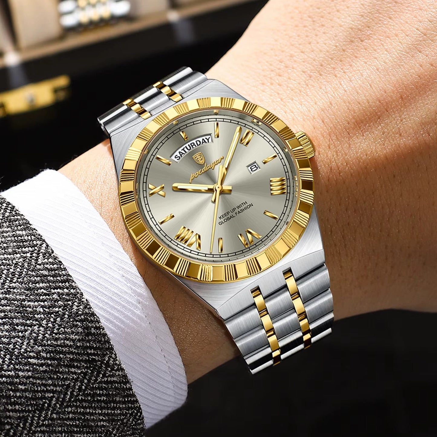 RELOJ POEDAGAR ORIGINAL - ELEGANTE PLATEADO | POE-47