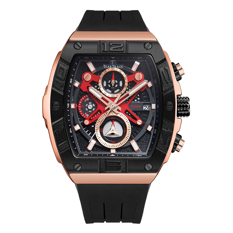 RELOJ TEARTRACE ORIGINAL - CASUAL DORADO NEGRO Y AZUL TT6033 | TEA-20, TEA-21, TEA-22 PARA HOMBRE