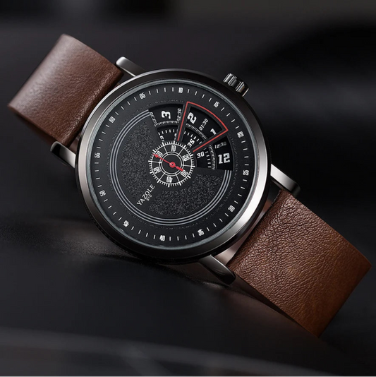RELOJ YAZOLE ORIGINAL - CASUAL MARRON  | YAZ-14 PARA HOMBRE