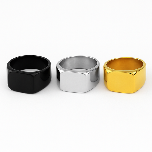 ANILLO CARBÓN NEGRO I PLATEADO I DORADO | RIN-18 I RIN-19 I RIN-20