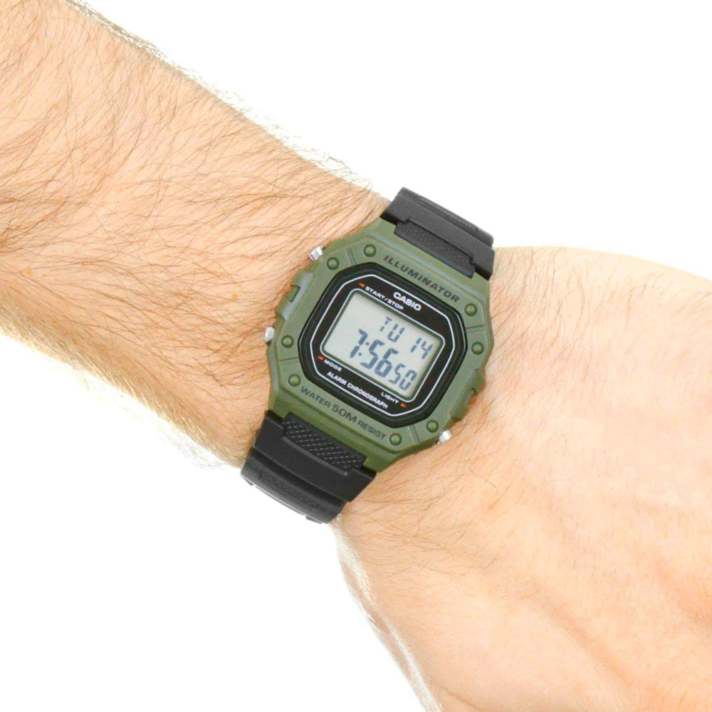 RELOJ CASIO GOMA VERDE W-218H-3A | SKU: CAS-9