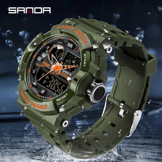 RELOJ SANDA MILITAR VERDE | SAN-106