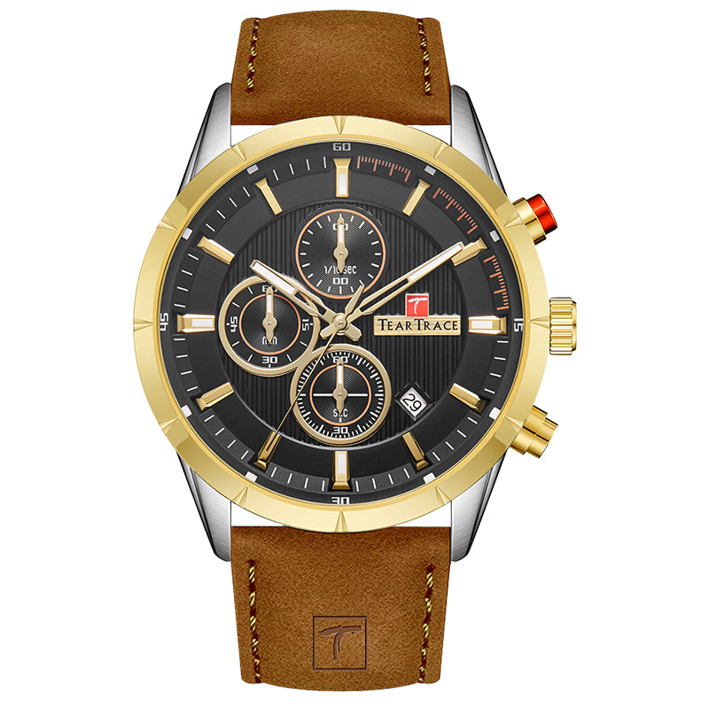 Reloj de Correa de Cuero
Movimiento de cuarzo
Tear Trace 6039
Para hombre