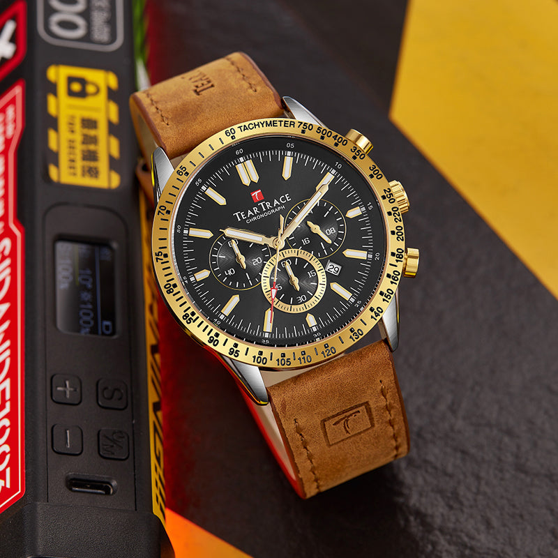 Reloj de Correa de Cuero
Movimiento de cuarzo
Tear Trace 6040
Para hombre