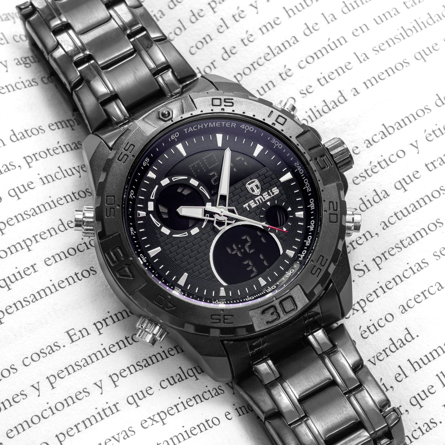 RELOJ TEMEIS ORIGINAL - CASUAL BLANCO PLATEADO NEGRO DORADO 3206 | TEM-22, TEM-23, TEM-24, TEM-25