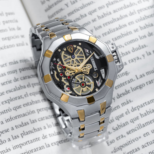 RELOJ TIMEKEY 3068 ORIGINAL DORADO, NEGRO Y PLATEADO | TIM-14, TIM-15