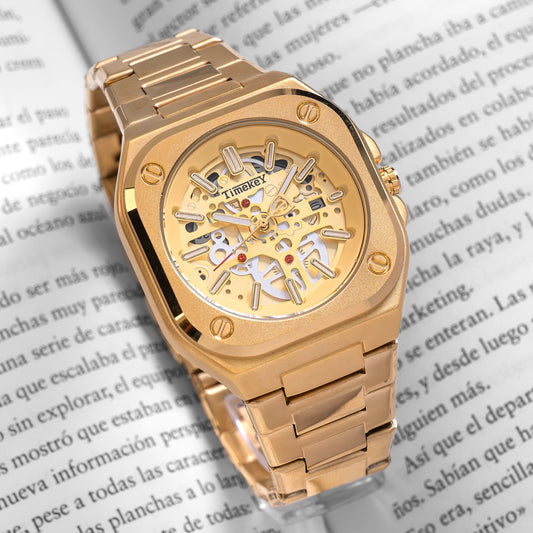 RELOJ TIMEKEY 3060 ORIGINAL ELEGANTE DORADO, PLATEADO Y NEGRO | TIM-6, TIM-7, TIM-8