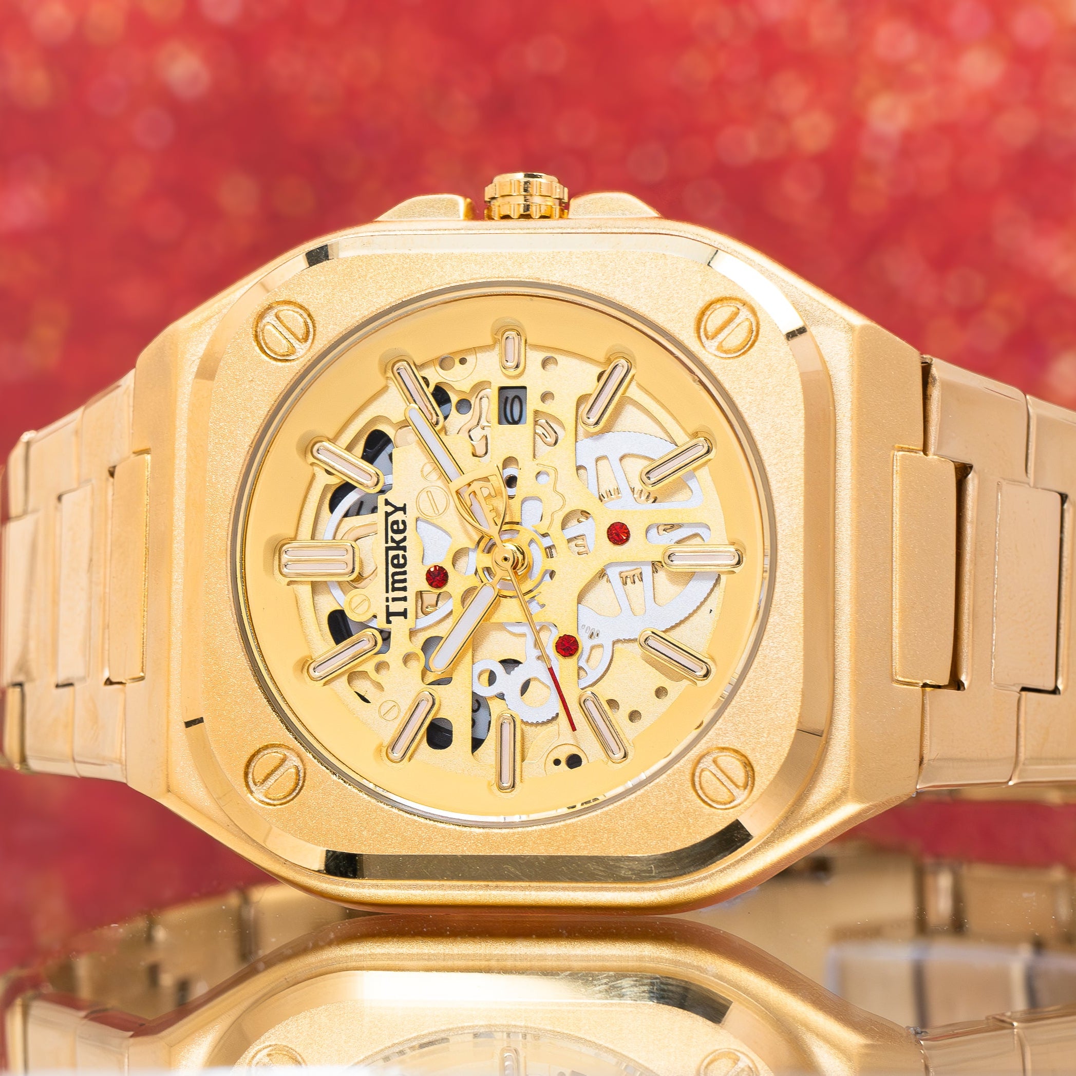 RELOJ TIMEKEY 3060 ORIGINAL ELEGANTE DORADO, PLATEADO Y NEGRO | TIM-6, TIM-7, TIM-8