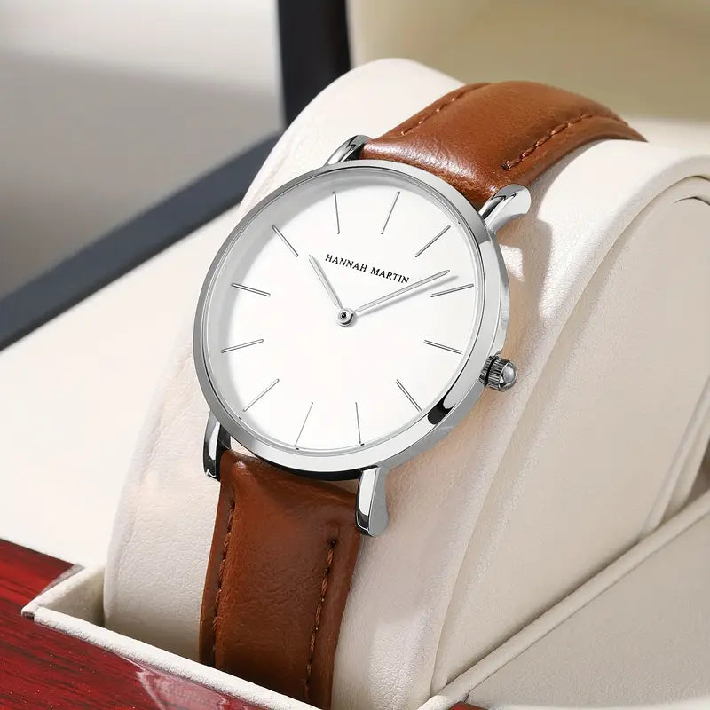 RELOJ ORGINAL HANNAH MARTIN HM-CH02- ELEGANTE Y CASUAL MARRON | HAN-146