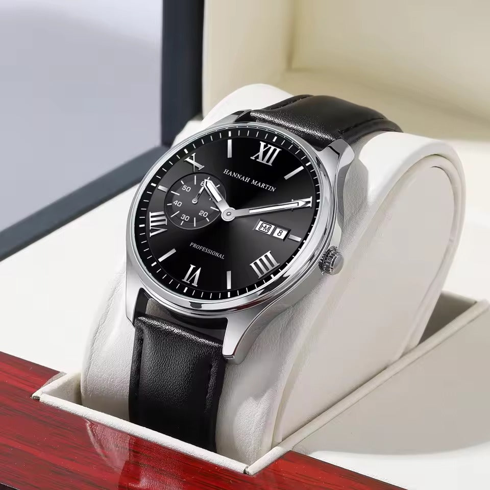 RELOJ ORIGINAL HANNAH MARTIN HM-1233 ELEGANTE Y CASUAL NEGRO | HAN-120