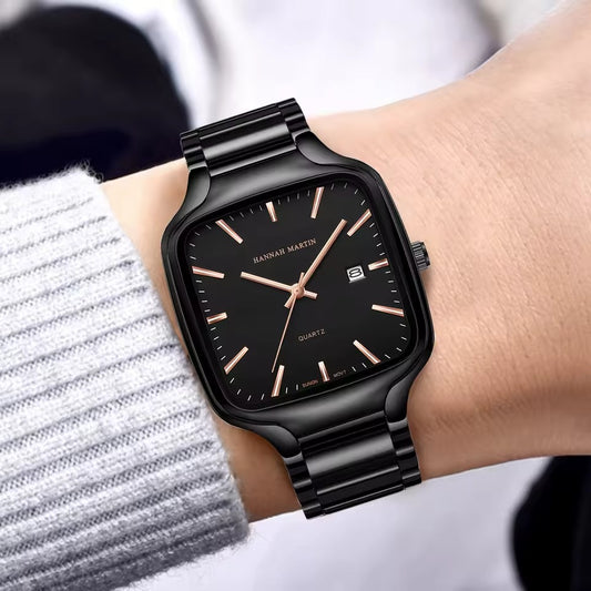 RELOJ ORIGINAL HANNAH MARTIN ELEGANTE Y CASUAL - NEGRO | HAN-114